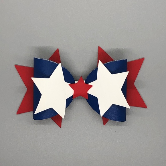 Handmade Faux Leather Bows - Picture 6 of 7